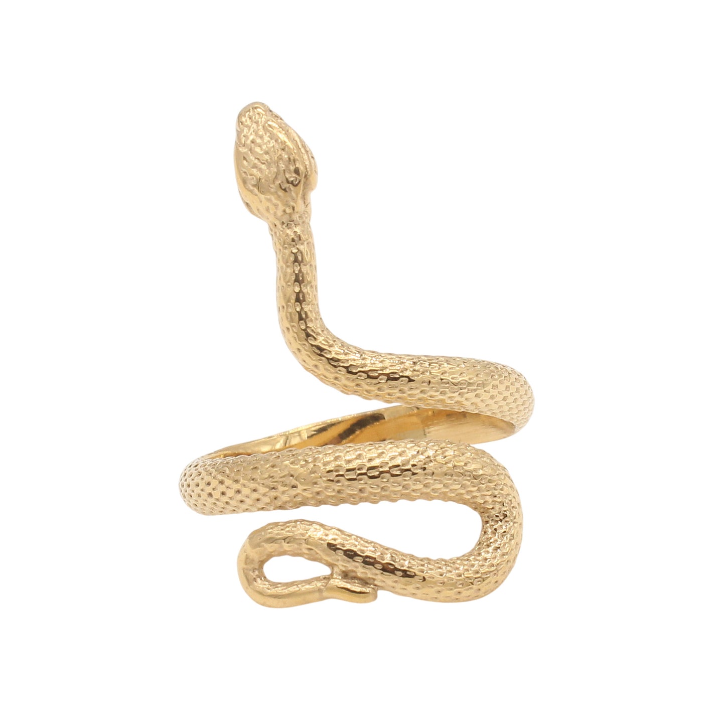 Planderful Jewelry European American Personalized Retro Snake Ring In Titanium Steel