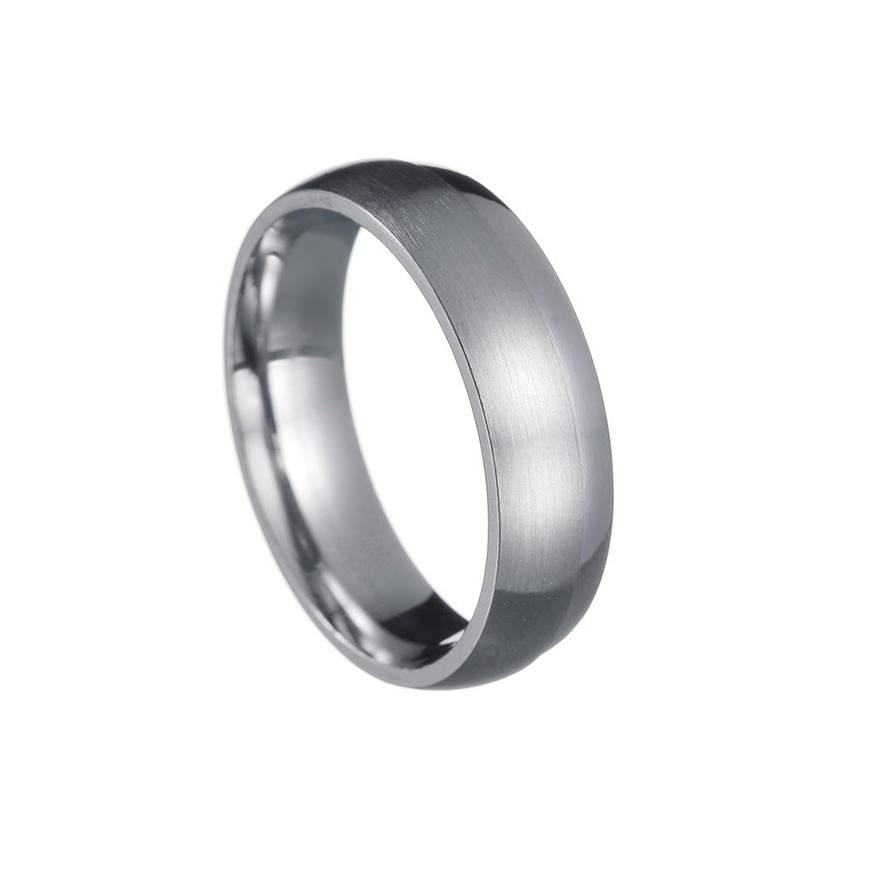 Elegant Titanium Wedding Ring Set with Japanese and Korean Wind Influence