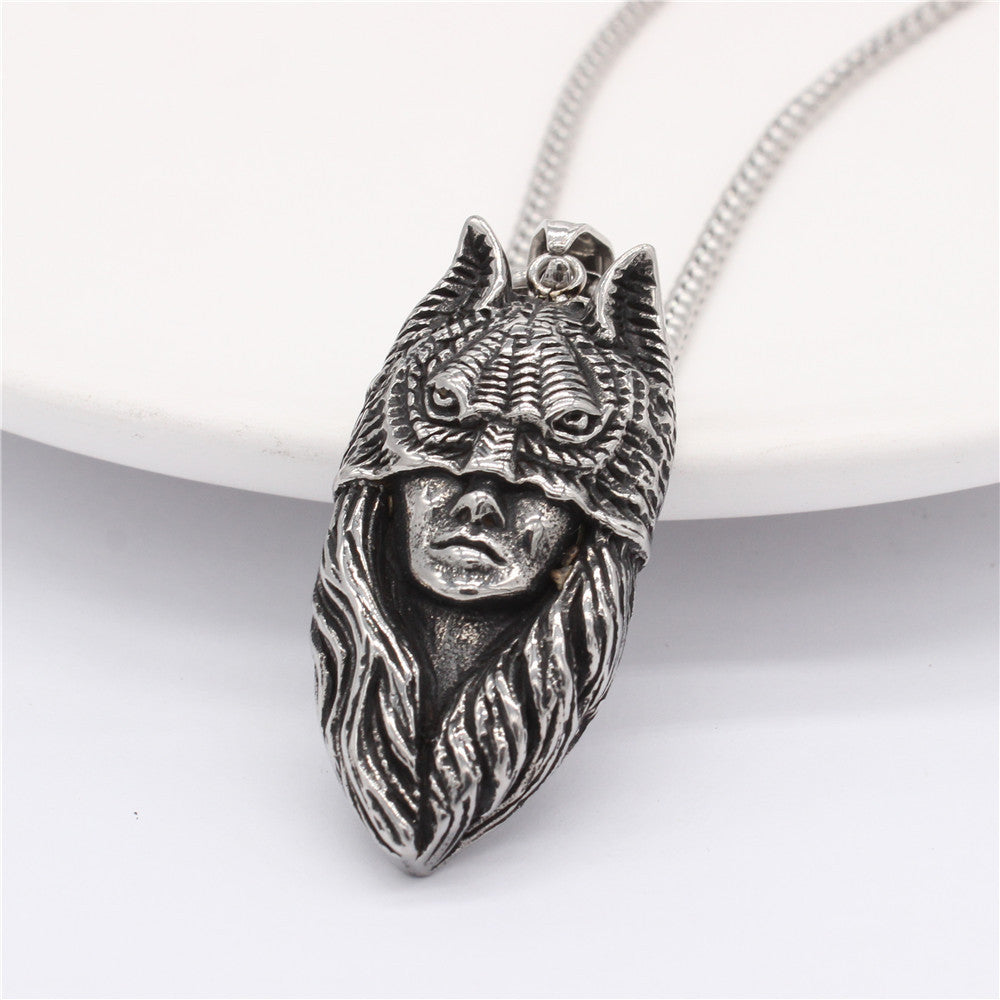 Werewolf Pendant Titanium Steel Unisex Protection Statement Planderful For Punk Grit Lovers