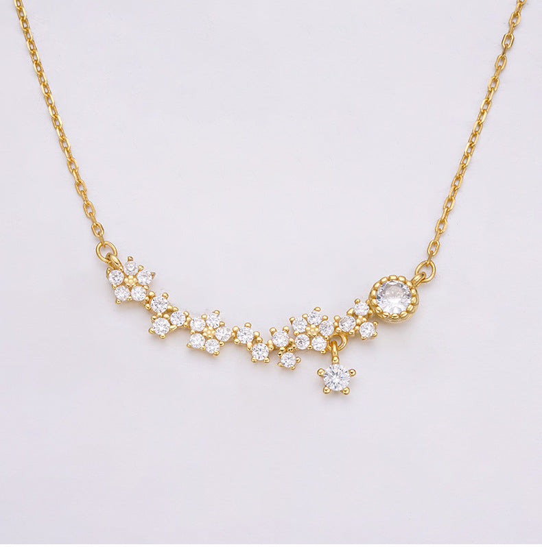 Star Zircon Silver Necklace