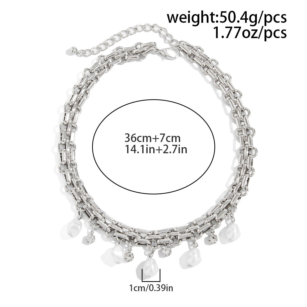 Y2K Heart, Star & Pearl Layered Choker