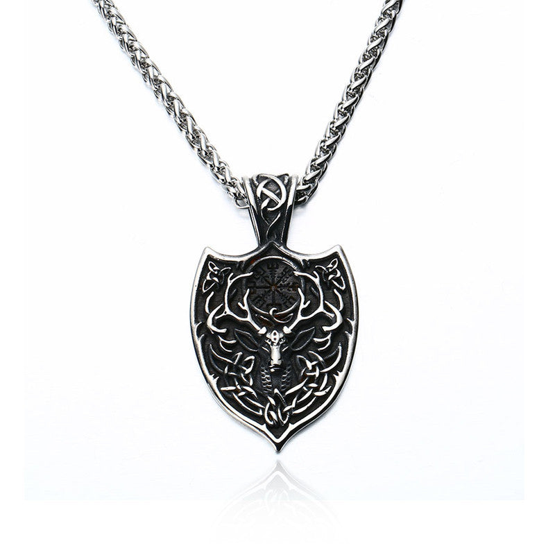 Nordic Viking Totem Retro Titanium Steel Pendant for Men – Personalized Stainless Steel Jewelry, Wholesale Collection