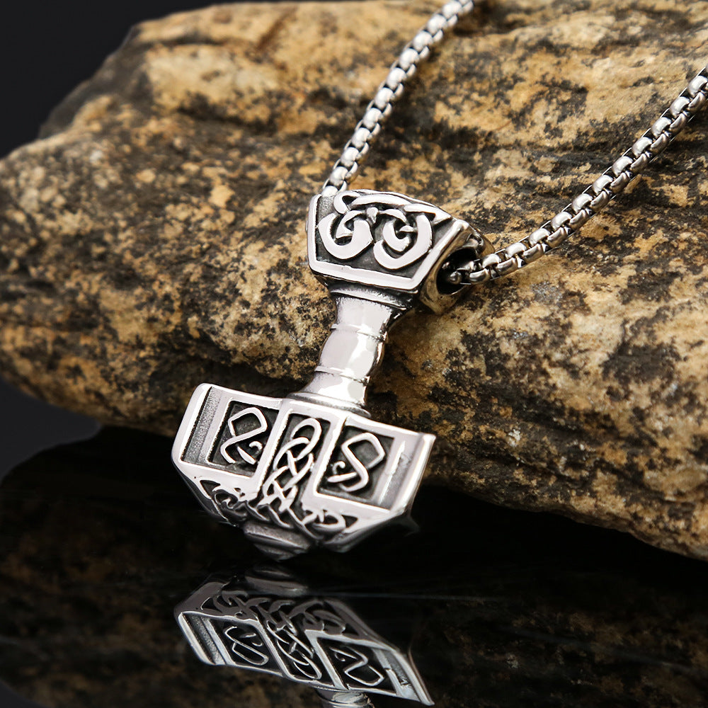 Boys Necklace Trendy Brand Hip Hop Titanium Steel Pendant Accessories