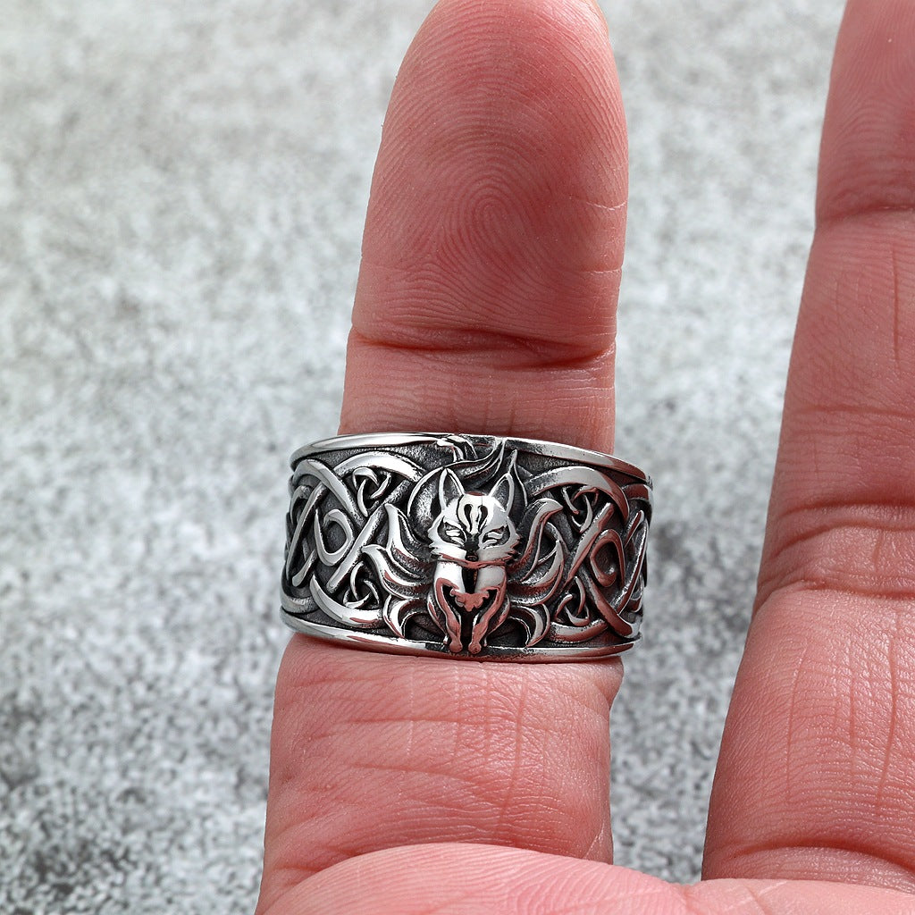 Vintage Viking Stainless Steel Men's Ring