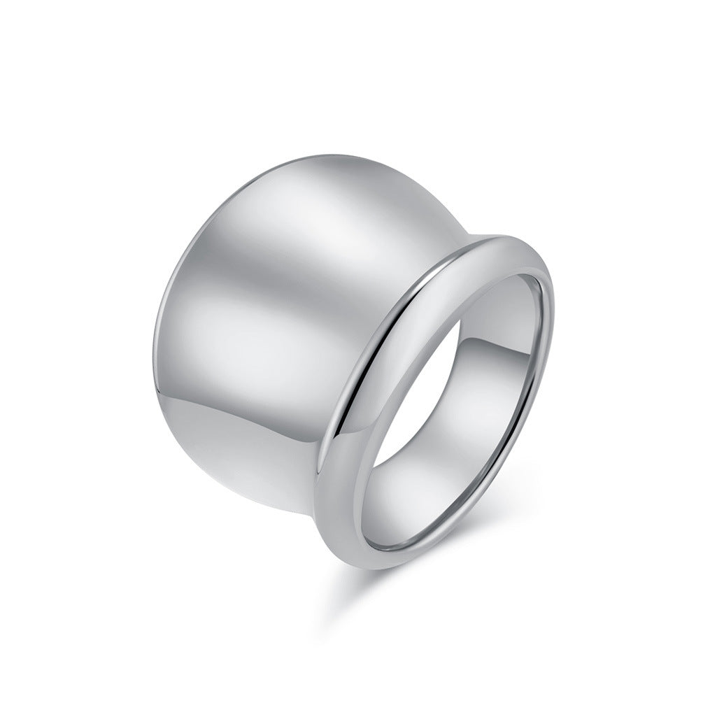 European And American Street Photography Style K Gold Ring