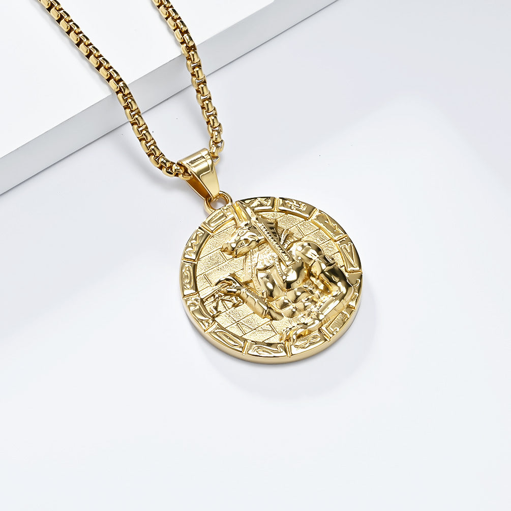Anubis Necklace Titanium Steel Pendant For Egyptian Mythology Fans Planderful Everyday Genie Body Protection