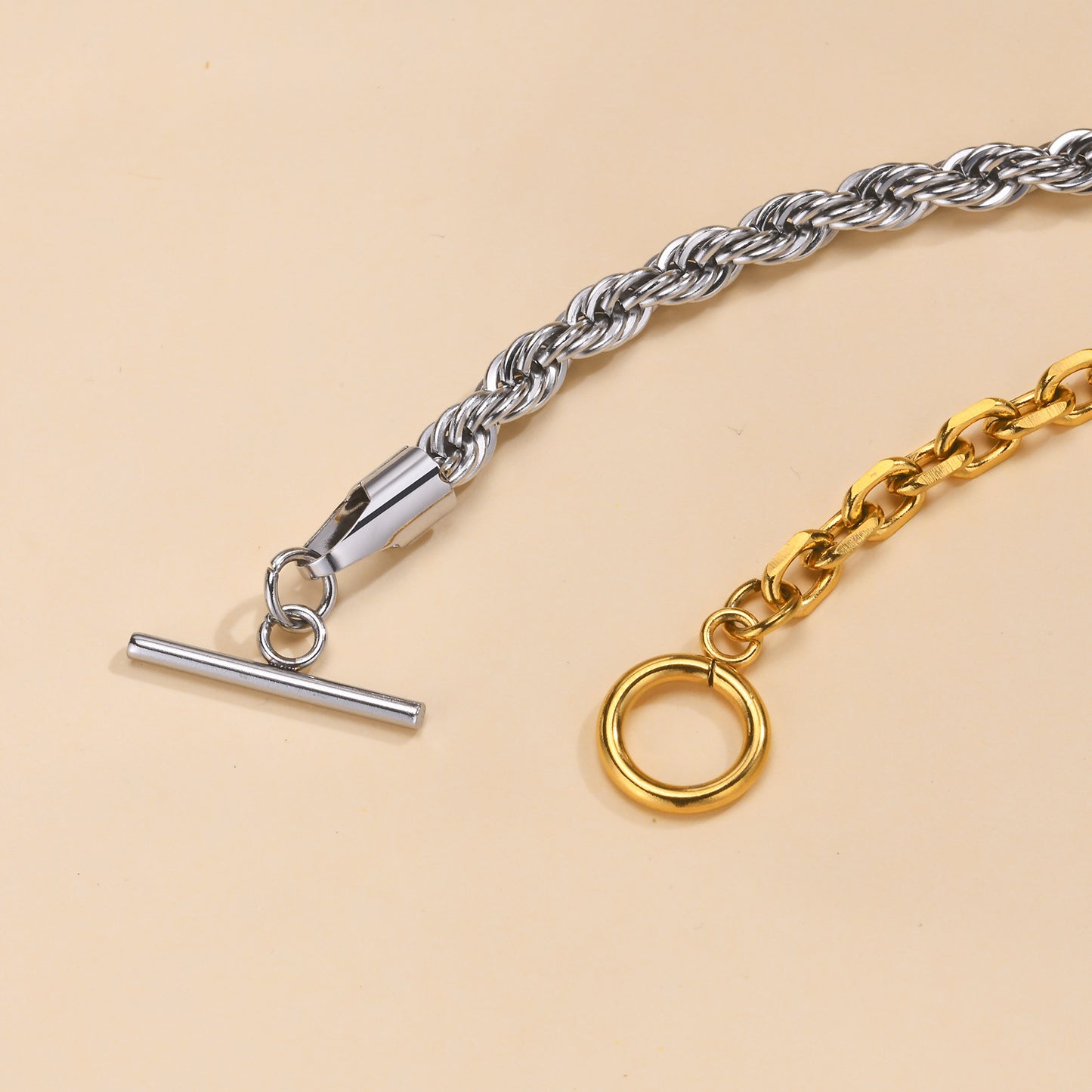 Color Matching Necklace Personalized Fashion Stainless Steel Twist Chain