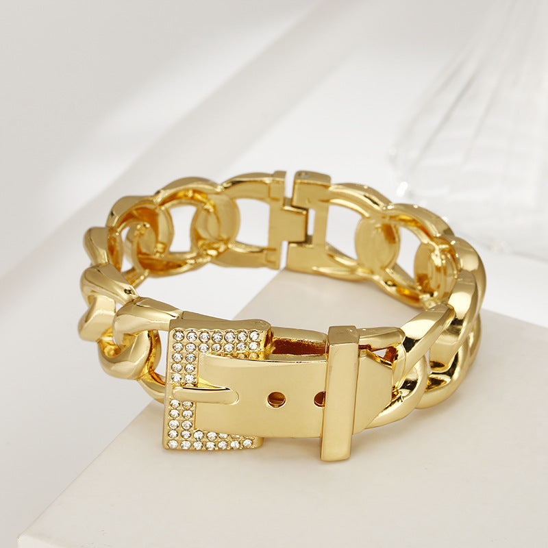 Luxurious Gold-plated Chain Belt for Women's Clothing Accessories