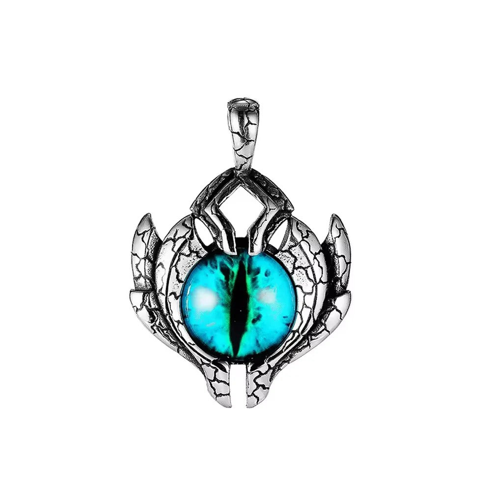 Vintage Evil Eye Stainless Steel Men's Pendant Necklace