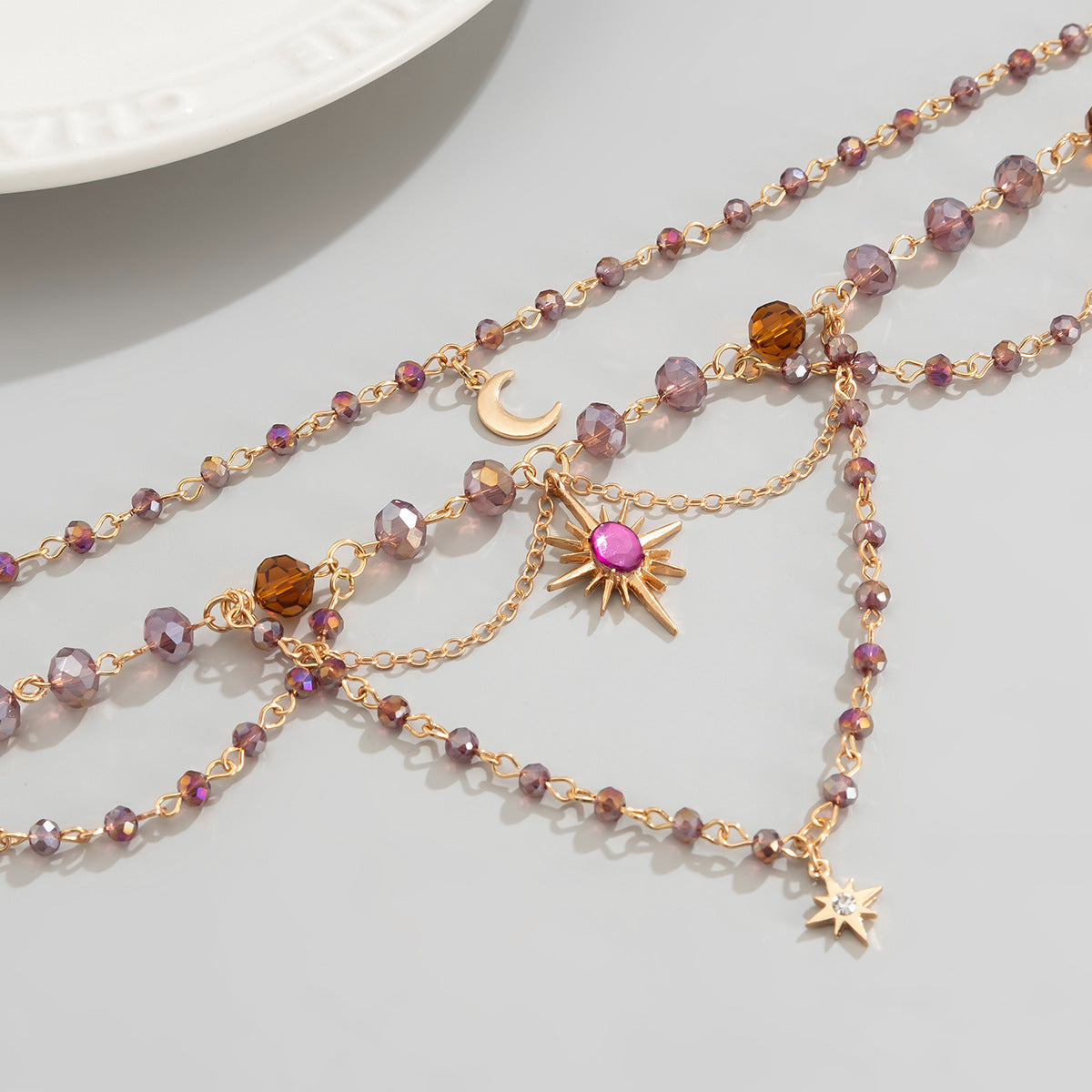 Planderful Vienna Verve Necklace – Unique Irregular Moon Design