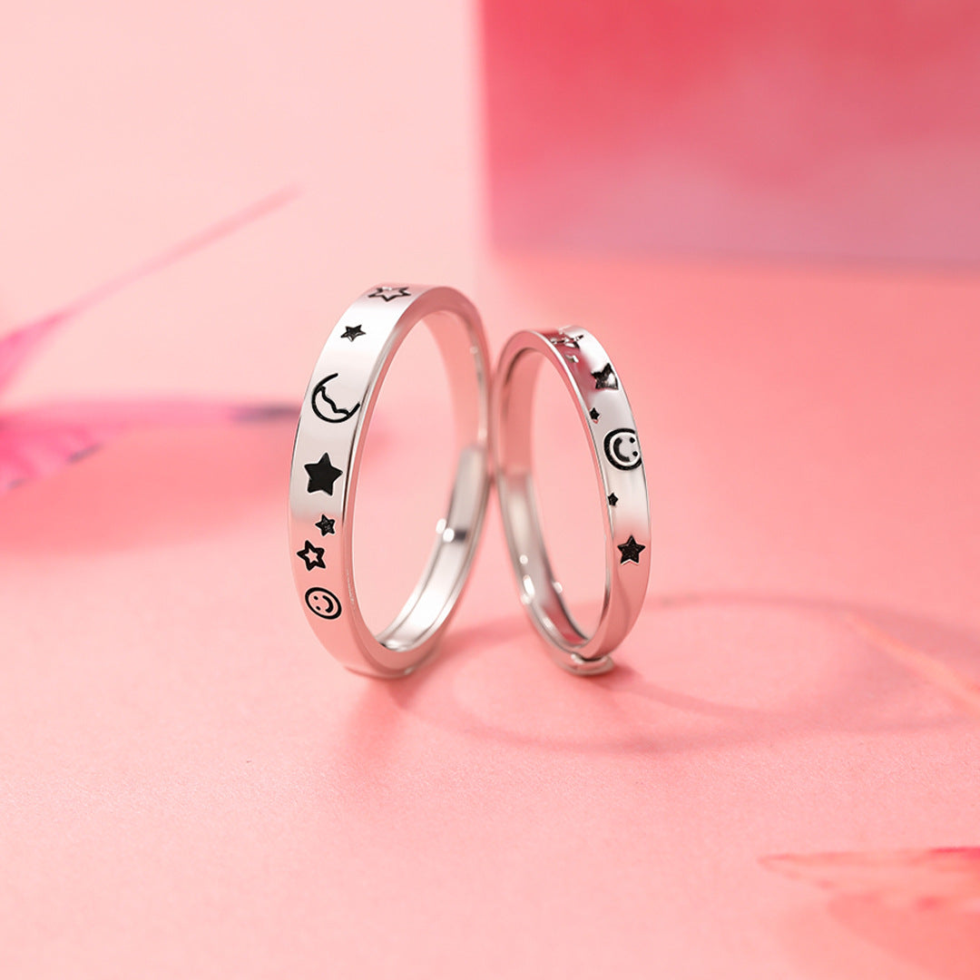 Star Moon S925 Sterling Silver Ring