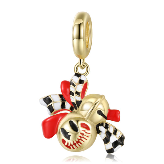 DIY Accessories Colorful Smiling Bell Silver Pendant