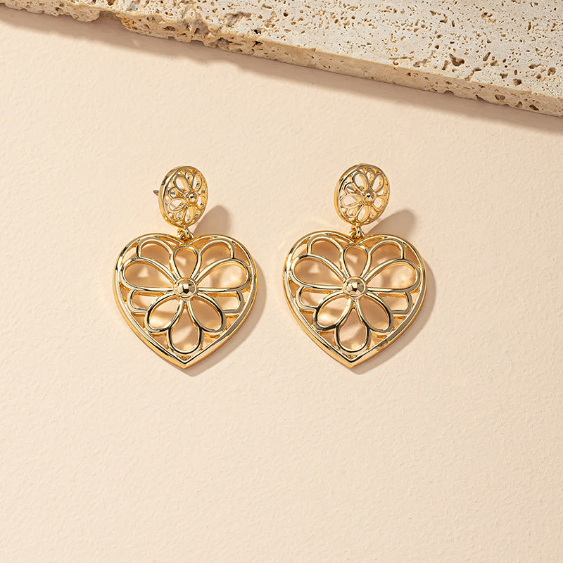 Retro Metal Hollow Five-Star Earrings - Vienna Verve Collection