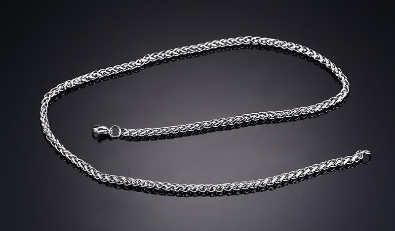 Thick Chain Men's Necklace Stainless Steel Flower Basket Chain
