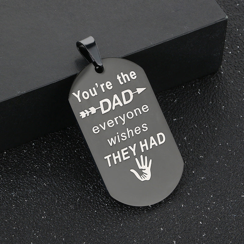 Planderful Dad Birthday Gift Stainless Steel Pendant Men