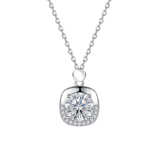 Round Mozzarella 925 Sterling Silver Women's Pendant Necklace