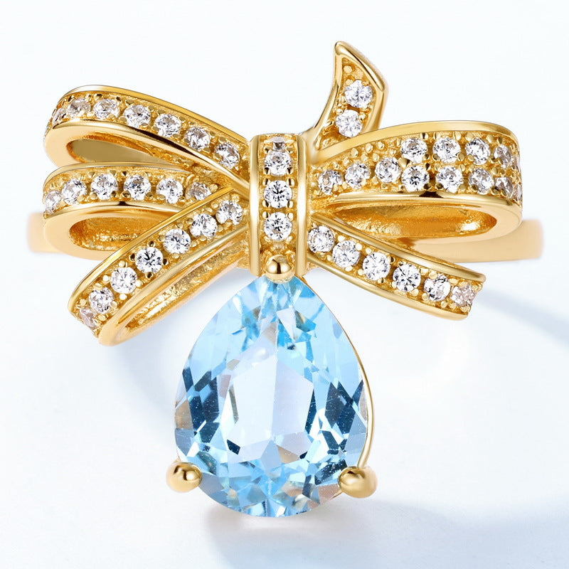 S925 Sterling Silver Bow Ring
