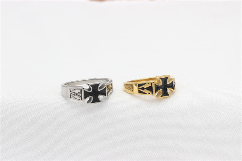 Planderful Cross Titanium Steel Ring Unisex Durable Jewelry For Men And Women Everyday Genie