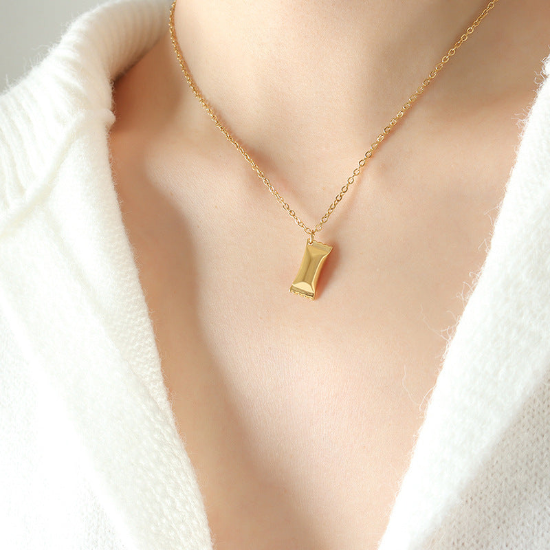 Sweetheart Candy Pendant Necklace - Titanium Steel Jewelry Collection
