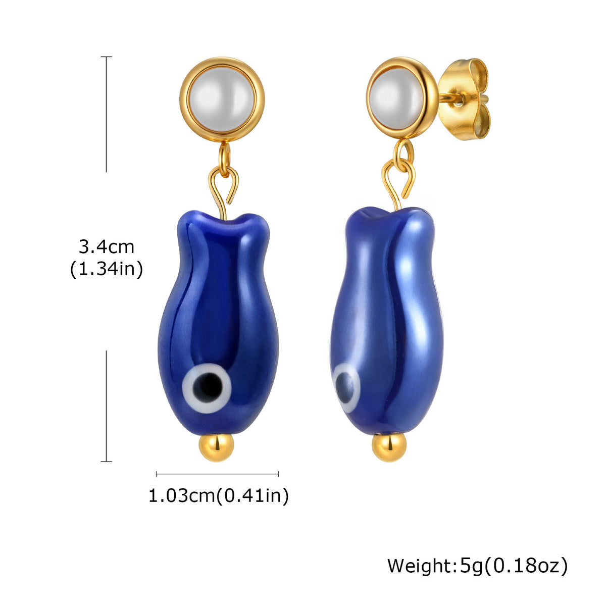 Stainless Steel Pearl Earrings