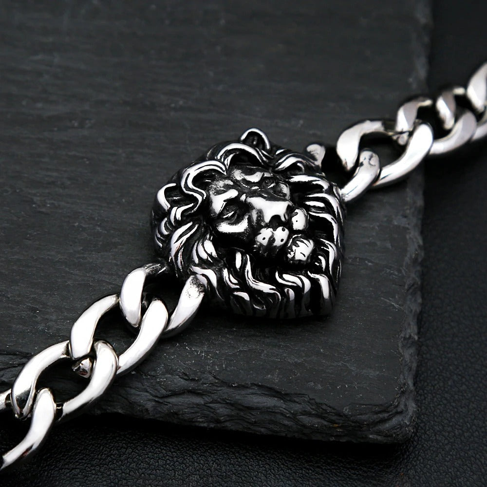 Punk Lion Stainless Steel Men's Bracelet