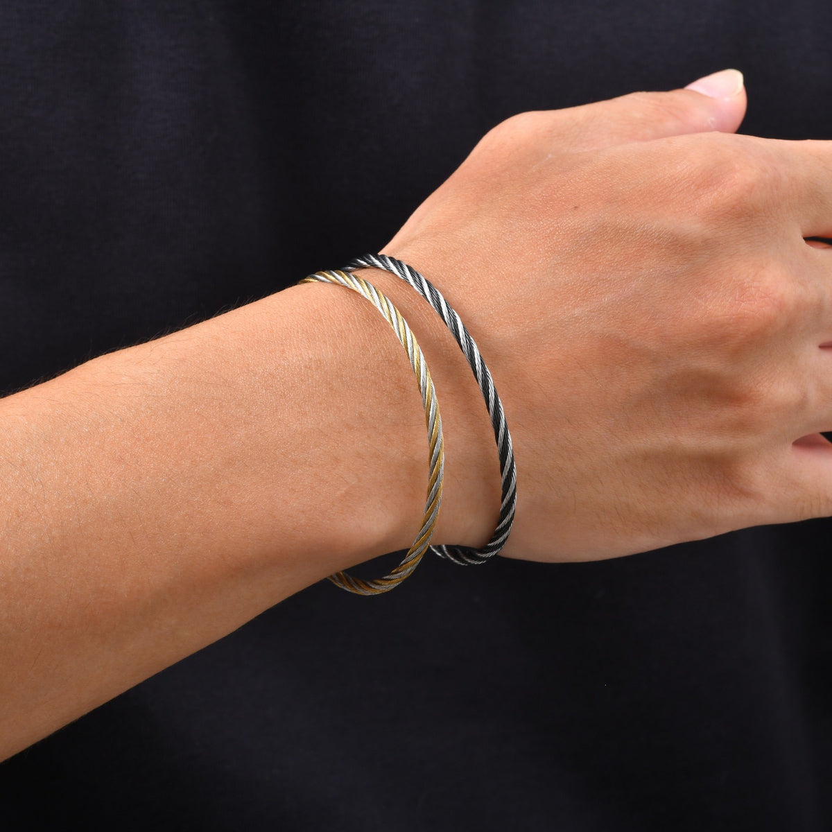 Adjustable Vintage Stainless Steel Bracelet for Men