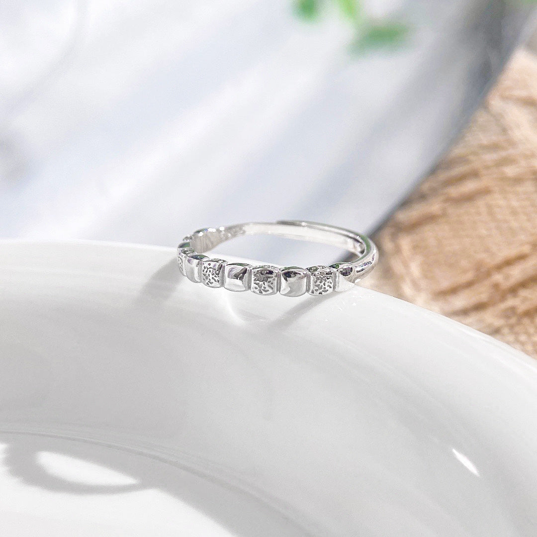 Planderful Ins Fengsu Ring – Elegant Versatile Sterling Silver Design