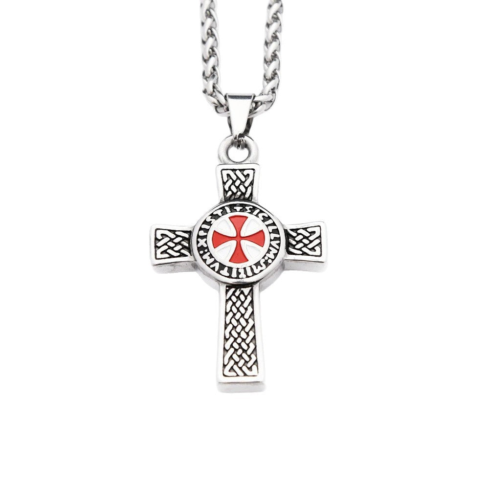 1. Planderful Cross Pendant Necklace for Men Double Sided Vintage Style Stainless Steel Jewelry