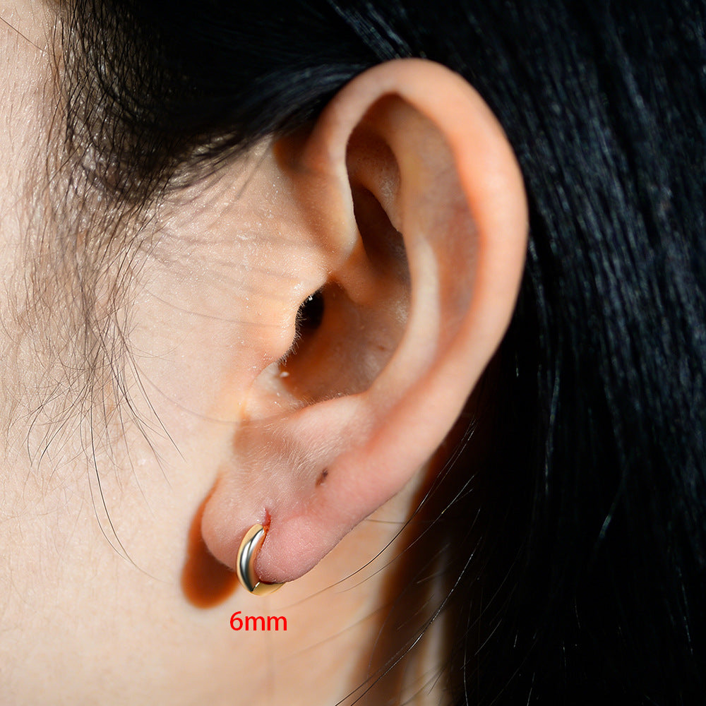 S925 Sterling Silver Ear Buckle Bare Body Earrings