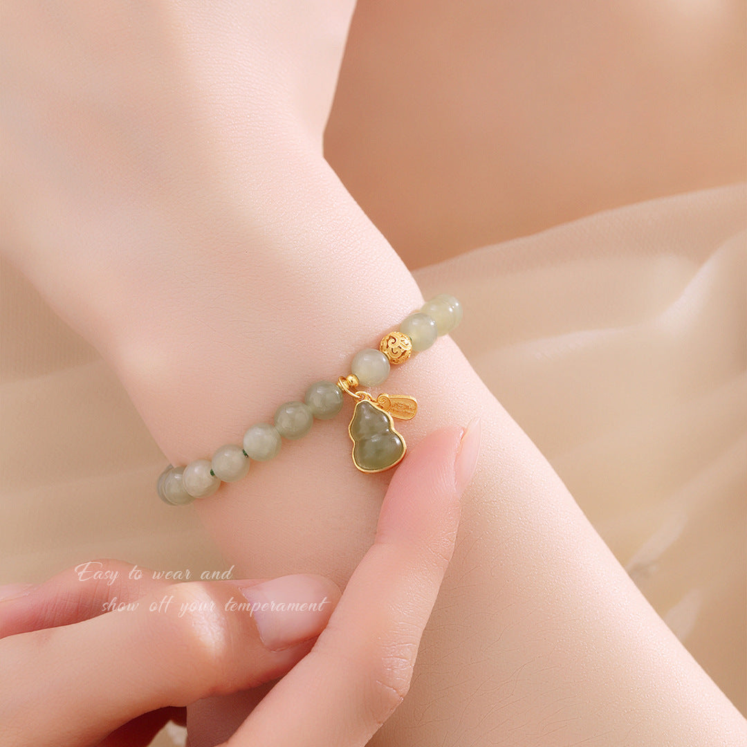 Vintage Hetian 925 Sterling Silver Women's Bracelet