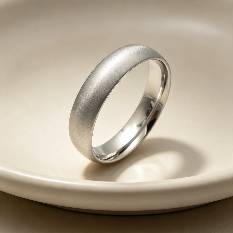 Inner Ring Polished Outer Arc Brushed Ring Multi-Specification Plain Ring Loach Back Ring