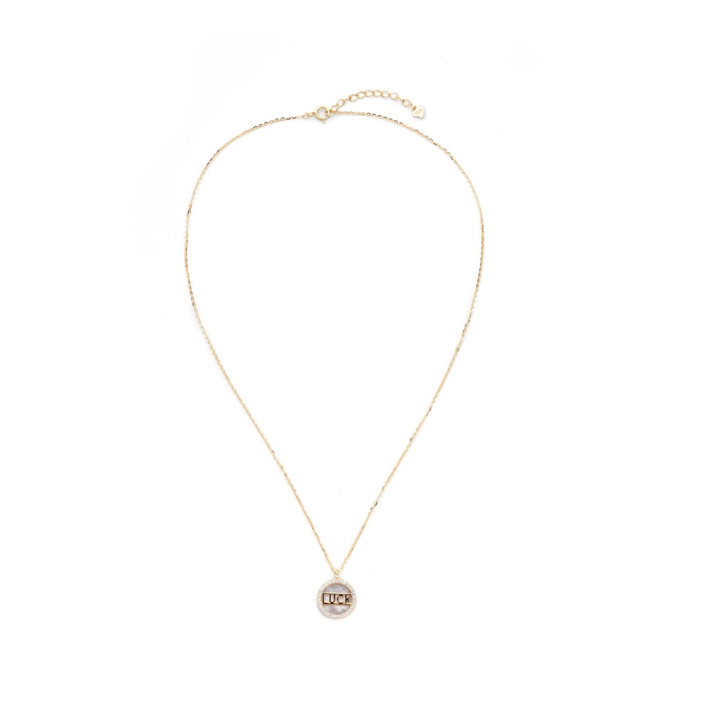 S925 Sterling Silver Necklace Women's Lucky Pendant Chain