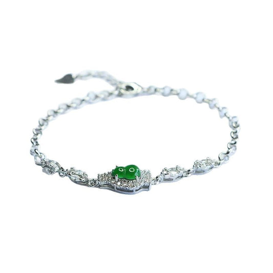 Green Jadeite Gourd Style 2 Bracelet