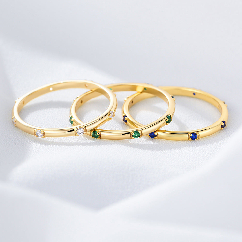 S925 Sterling Silver Zircon Ring Style Zircon Ring