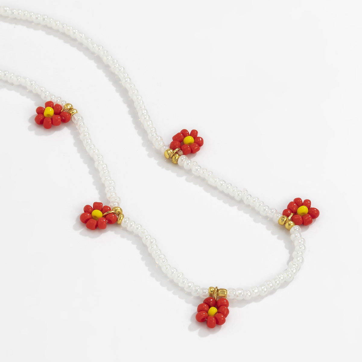 Planderful Vienna Verve Daisy Fringe Collarbone Necklace For Women Elegant Holiday Style