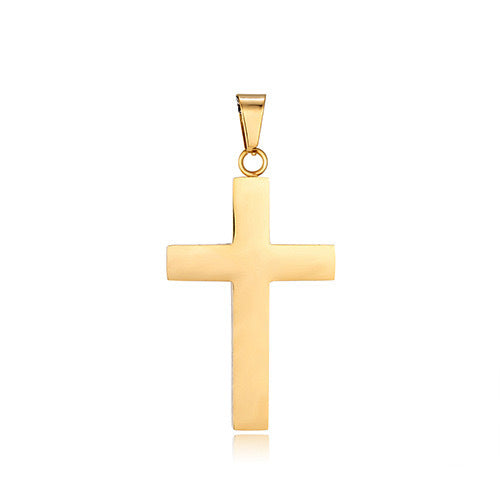 Planderful Stainless Steel Cross Pendant Necklace For Men Hip Hop Style Accessory