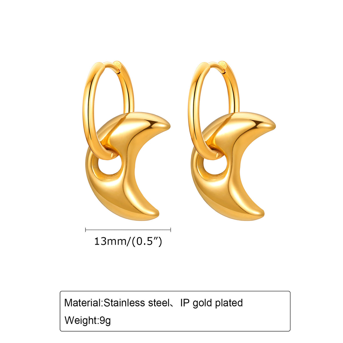 Sculptural Charm Hoop Earrings — Three Designs