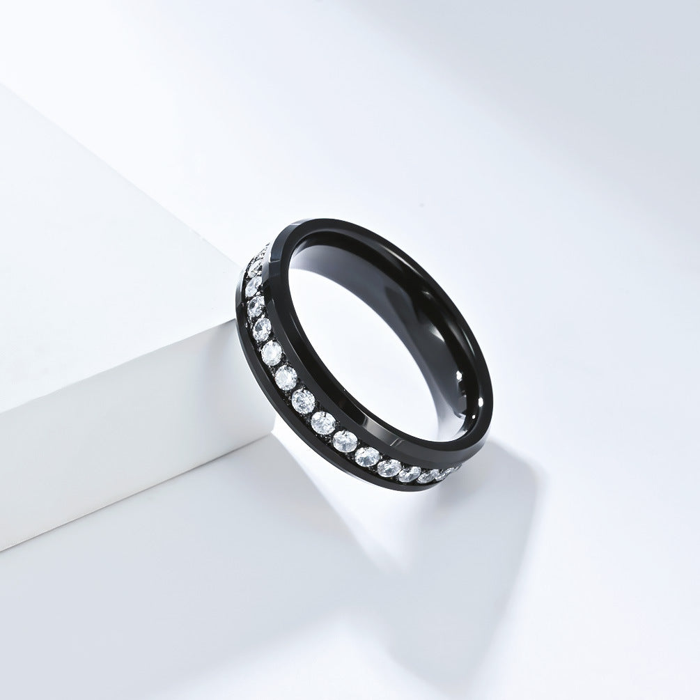 Planderful Everyday Genie Tungsten Zircon Ring For Couples Unisex Luxury Jewelry