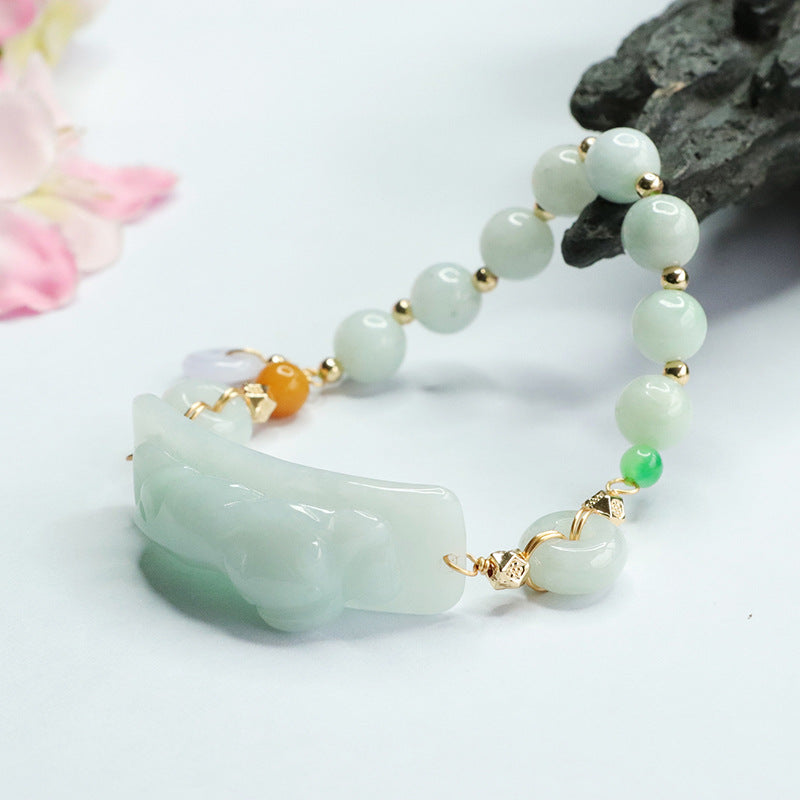 Emerald Jade Handcrafted Sterling Silver Bracelet