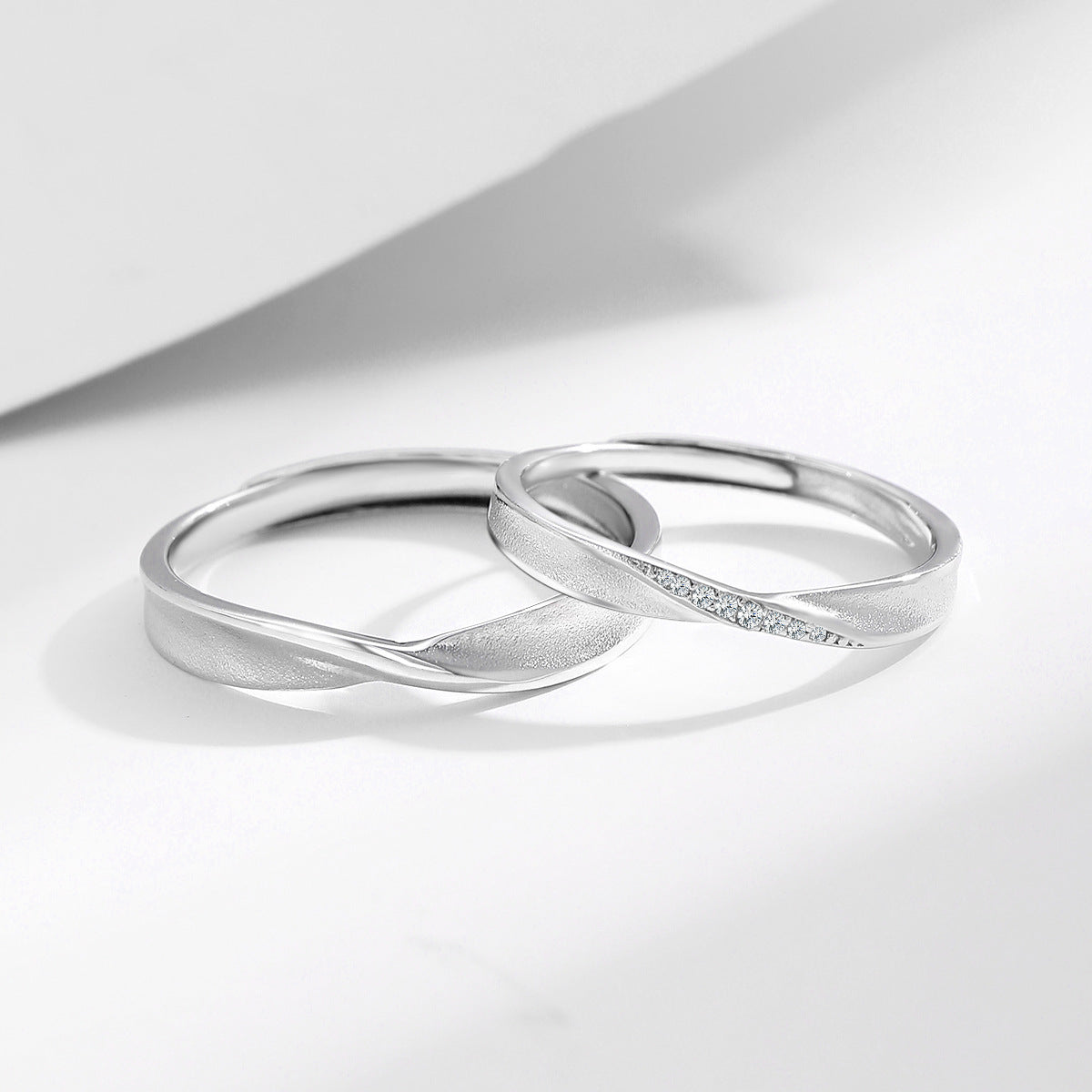 Planderful Eternal Love Couple Ring 925 Sterling Silver – Niche Design Light Luxury Gift