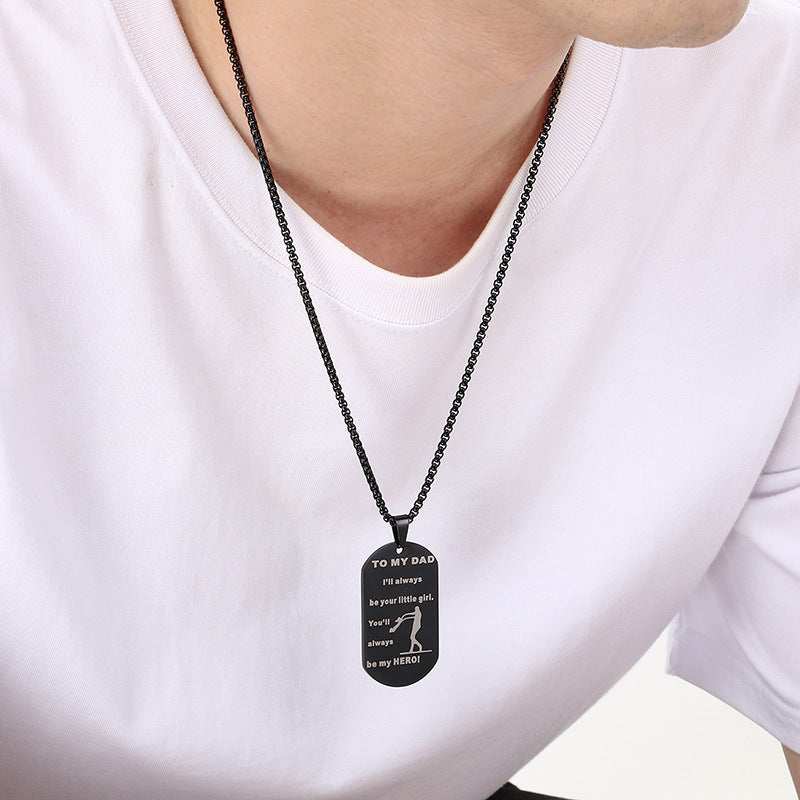 Stainless Steel Men Pendant Fathers Day Durable Planderful