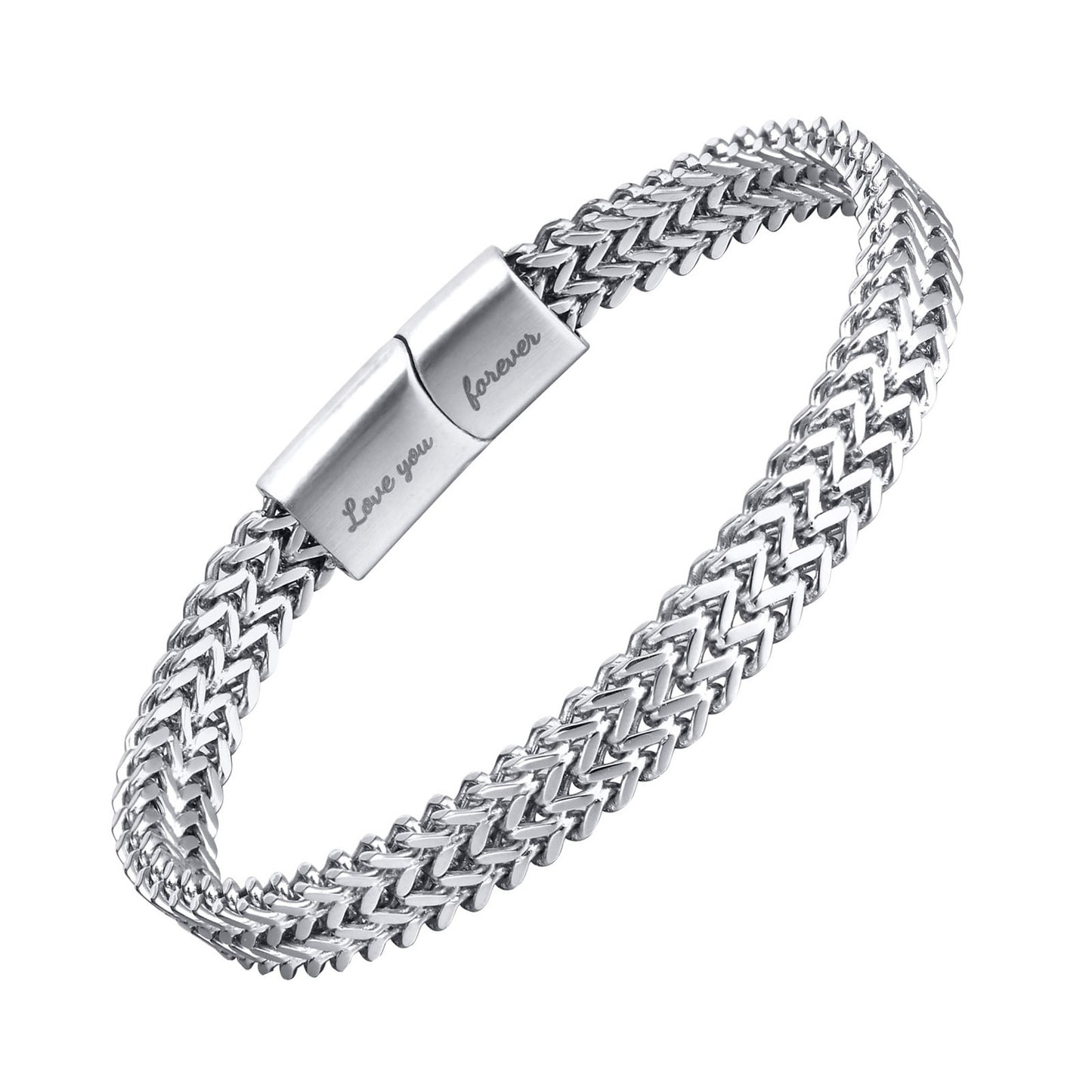 Planderful Stainless Steel Magnetic Buckle Bracelet For Men