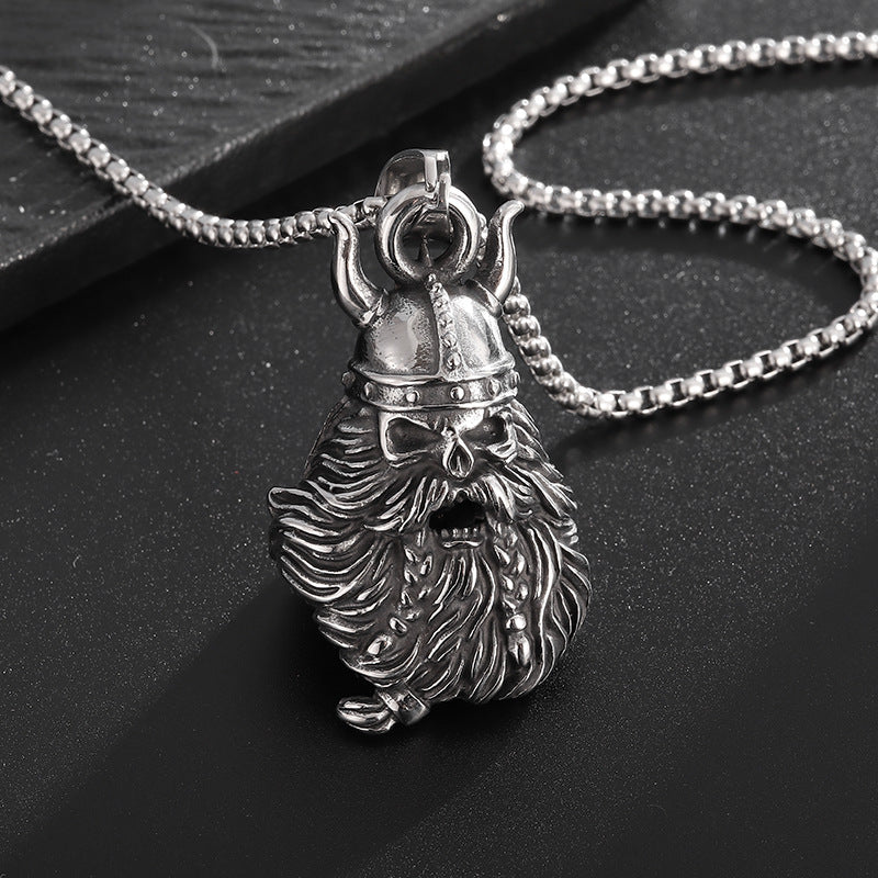 Vintage Skull Viking Stainless Steel Jewelry