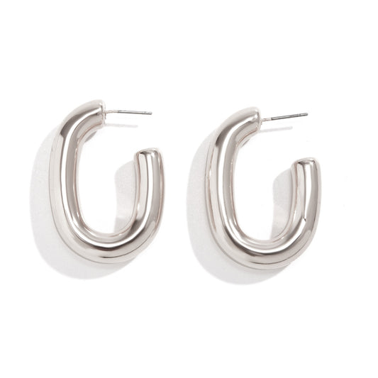 Elegant Geometric Stud Earrings with Sterling Silver Detail
