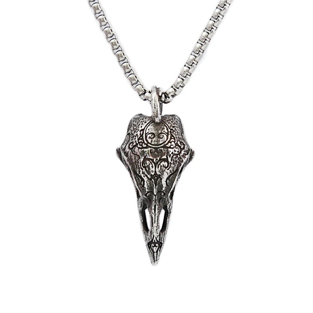 Vintage Skull Viking Stainless Steel Men's Pendant Necklace