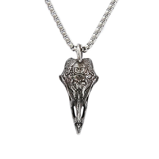 Vintage Skull Viking Stainless Steel Men's Pendant Necklace