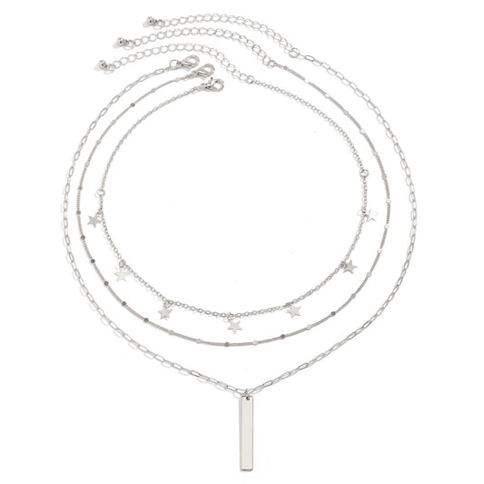 Cross-border Jewelry: Elegant Multi-layered Necklace with Imitation Pearls