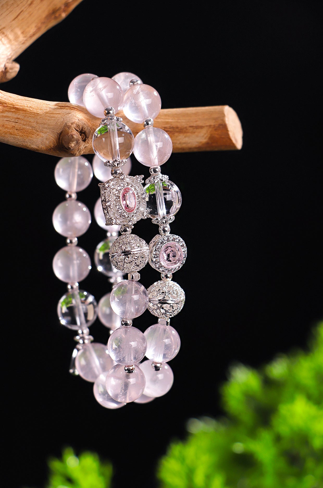Planderful Fortune's Favor Bracelet – Fresh and Sweet Pink Crystal Design