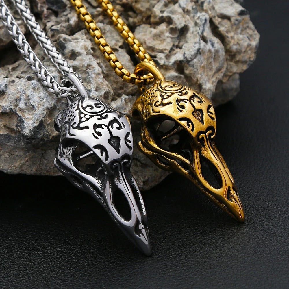 Punk Skull Viking Stainless Steel Pendant Necklace
