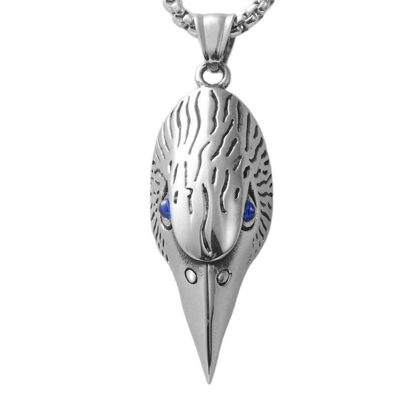 Trendy Men's Titanium Steel Eagle Pendant Necklace - Personalized Retro Animal Design